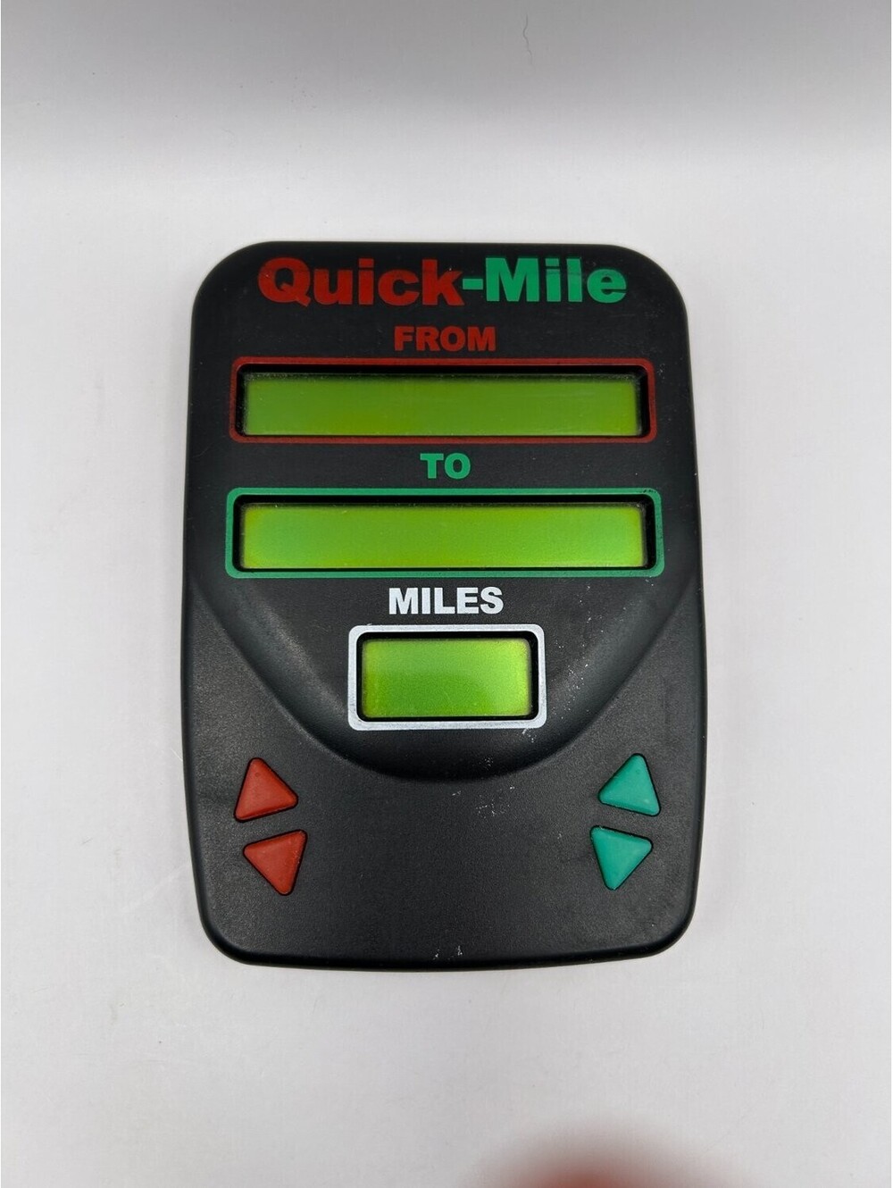 Quick-Mile Mileage Calculator Handheld Electronic Black 1990s-2000s LCD Display
